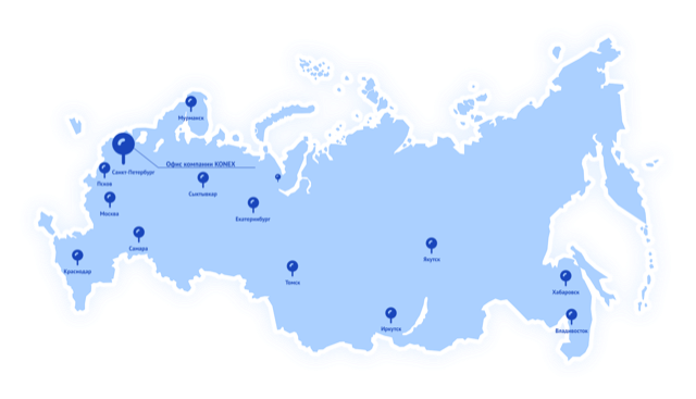 Карта проектов по России и СНГ